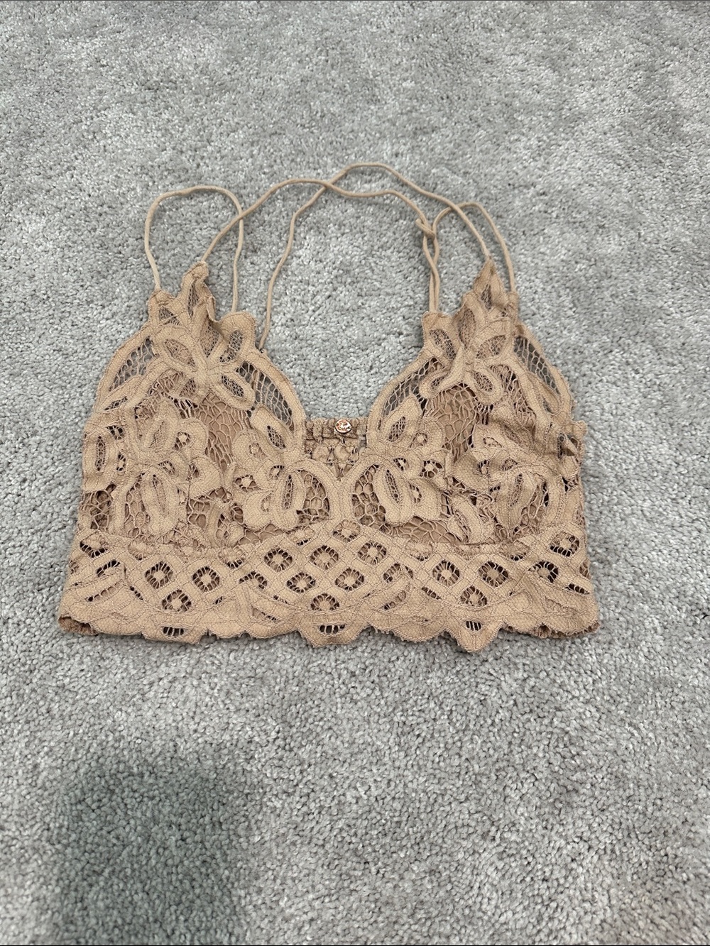 Free People Lace Bralette Camisole - Beige